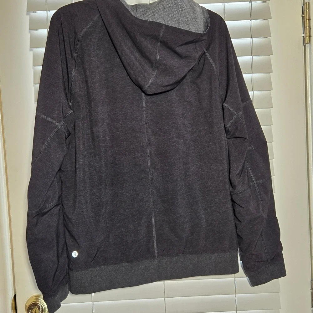 Lululemon Reversible Half Zip Hoodie Mens Small Grey Charcoal Active‎ Pullover